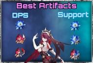 Best artifacts for support Rosaria in Genshin Impact (Image via Nable, HoYoLab)